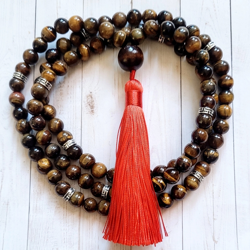 108 Tiger's Eye Mala Necklace